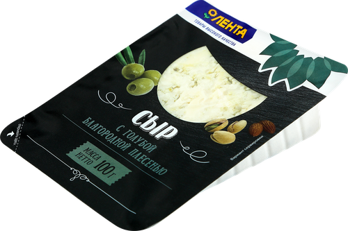 

Сыр ЛЕНТА PREMIUM с голубой благородной плесенью 50%, без змж, 100г