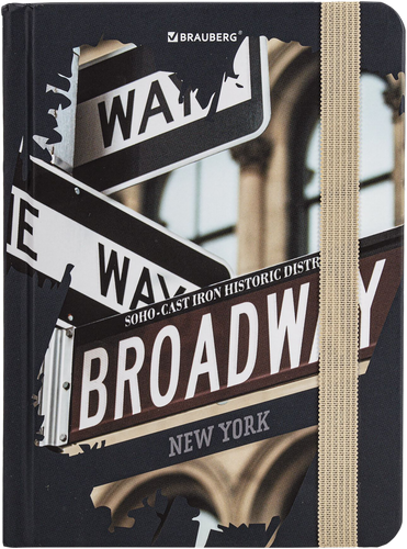 

Блокнот BRAUBERG А6 96 листов, в клетку, с резинкой, в ассортименте