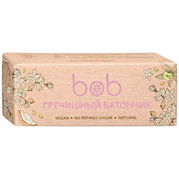 Конфета неглазированная Bob Гречишный батончик, 50г