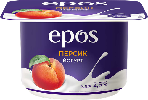 

Йогурт густой Epos Персик 2.5% 120 г