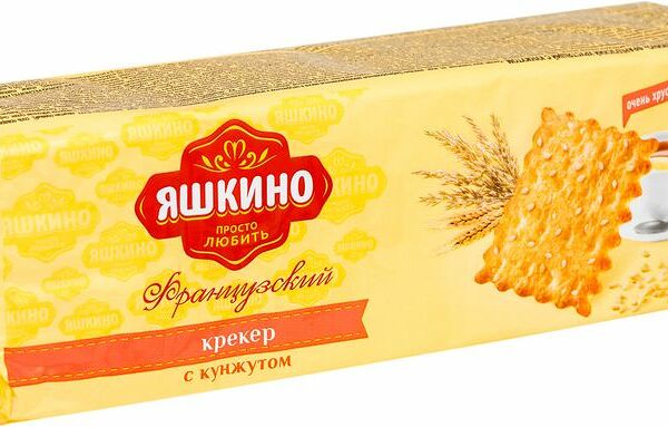 Крекер Яшкино Французский хрустящий с кунжутом, 185г