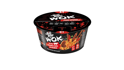 Лапша Bigbon wok острая говядина в соусе по-китайски 85г