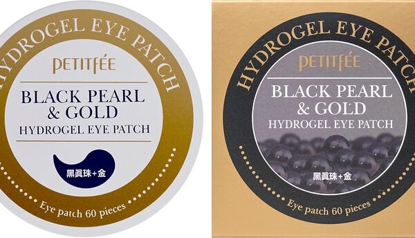 Патчи для области вокруг глаз Petitfee с пудрой черного жемчуга и золотом 60шт