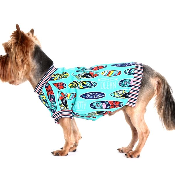 Футболка для собак Алоха XL зеленый (унисекс)