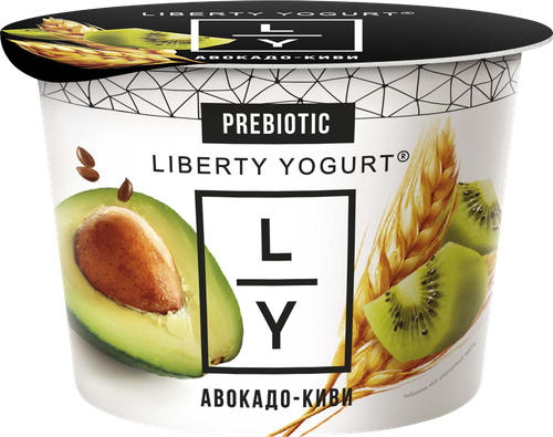 

Йогурт LIBERTY с авокадо, киви, шпинатом и орехом 3,5%, без змж, 130г