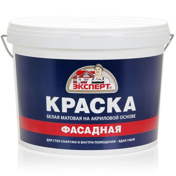 Краска акриловая фасадная морозостойкая Эксперт, 14 кг