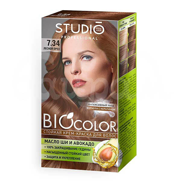 Крем-краска для волос Bio Color 7.34 Лесной Орех