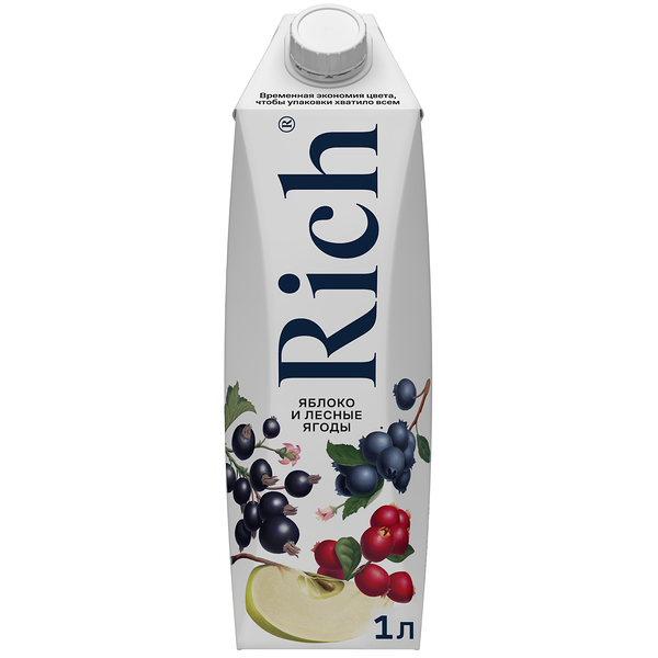 Нектар RICH Яблоко и лесные ягоды, 1л