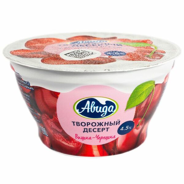 Десерт творожный Авида вишня-черешня 4.5%, 130г