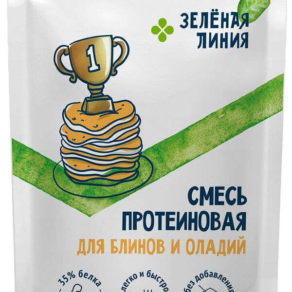 Смесь протеиновая Зелёная Линия для выпечки блинов и оладий 300г