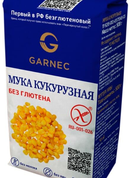 Мука Garnec Кукурузная без глютена 500г