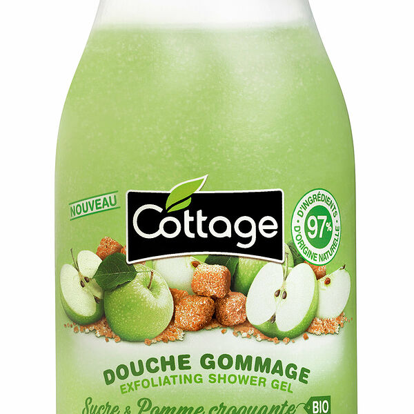 COTTAGE Гель-гоммаж для душа Exfoliating Shower Gel Sugar&Crunchy Apple Сахар и хрустящее яблоко, 270 мл