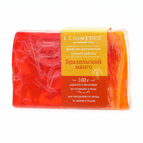 Мыло косметическое ручной работы Бразильский манго ТМ L'Cosmetics (Л Косметикс)