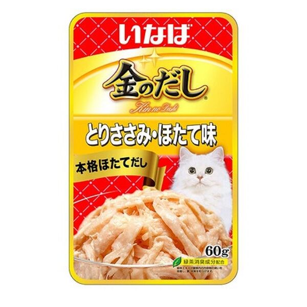 Влажный корм для кошек Inaba Kinnodashi Куриное филе со вкусом морского гребешка 60г