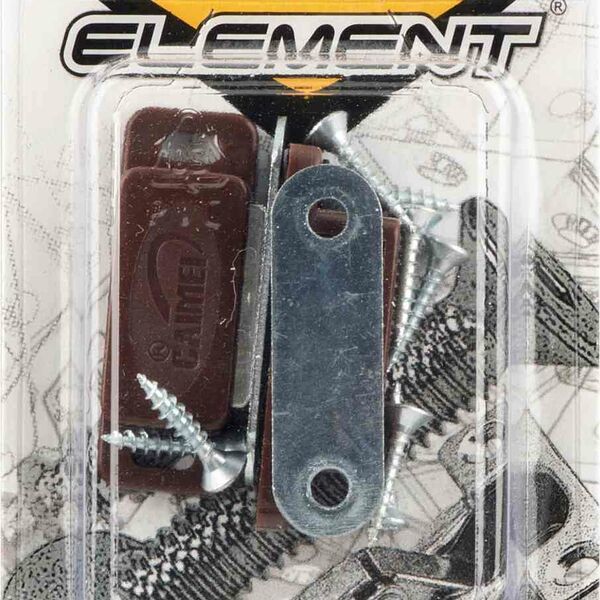 Магнитная защелка с крепежом Element цвет: коричневый 46х15 мм, 2 шт.