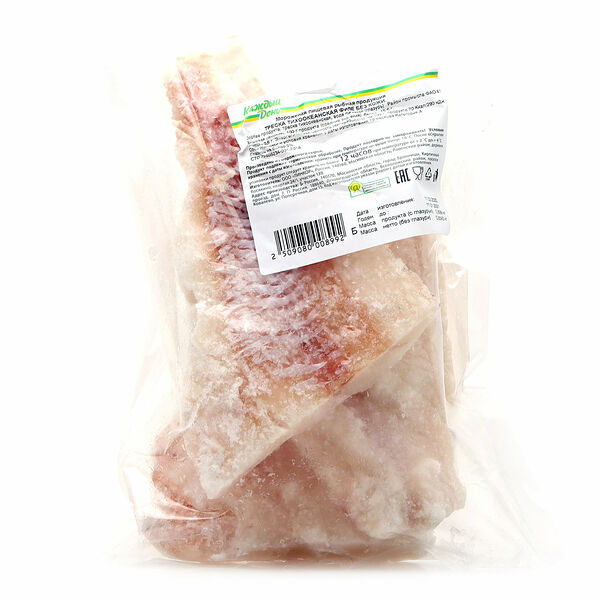 Треска филе без кожи «Каждый день» (0,4-1 кг), 1 упаковка 