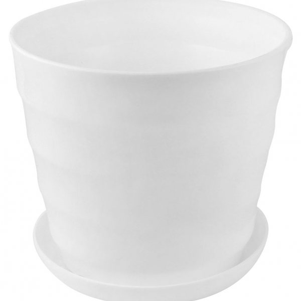 Горшок Лаура белый Ø11,5х10 см