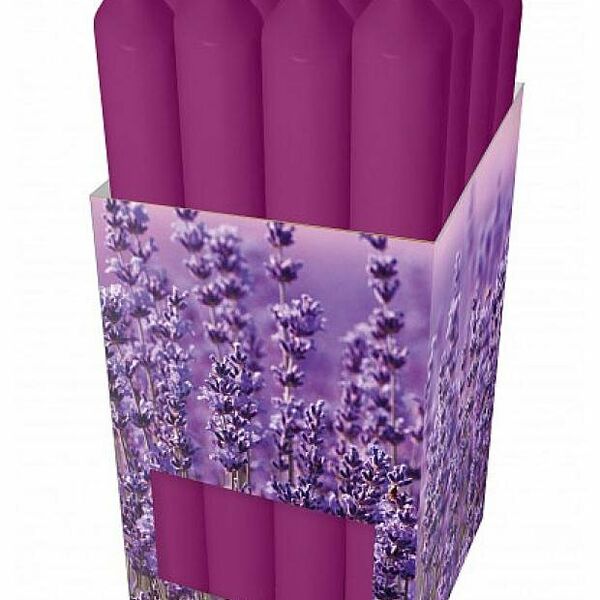 Свеча столовая Горная лаванда, 17 см ТМ Kukina Raffinata (Кукина Раффината)