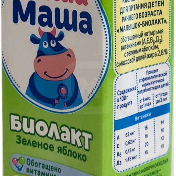 Биолакт Наша Маша детский яблоко 200мл