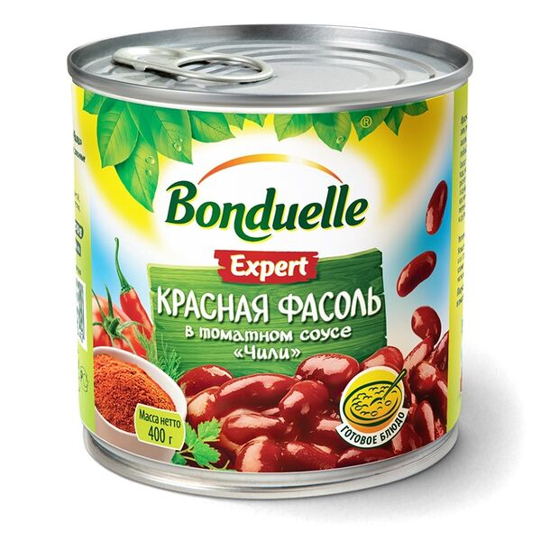 Фасоль красная в томатном соусе чили, Bonduelle