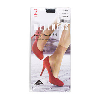 Носки женские Wellness eleganse 2 пары, цвет черный 15 den Wellness Германия