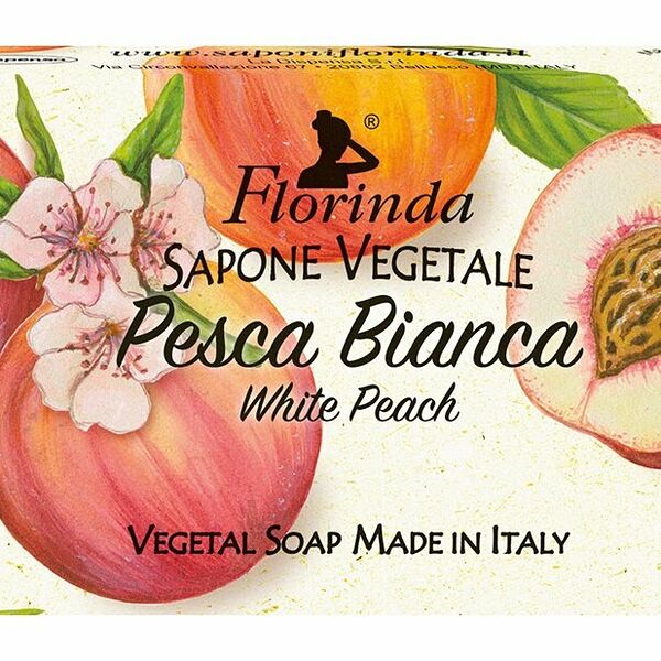 FLORINDA Pesca Bianca Мыло для тела Белый Персик, 200 г