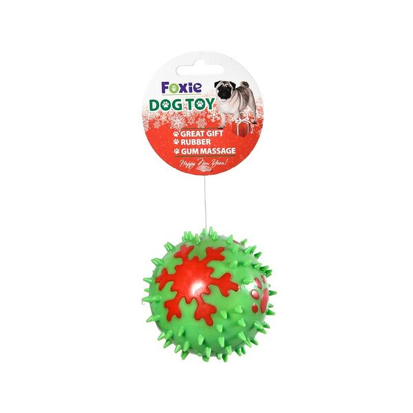 Игрушка для собак FOXIE Мяч рельефный 8см ТПР зеленый