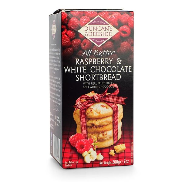 Печенье Duncan’s of Deeside с малиной и белым шоколадом