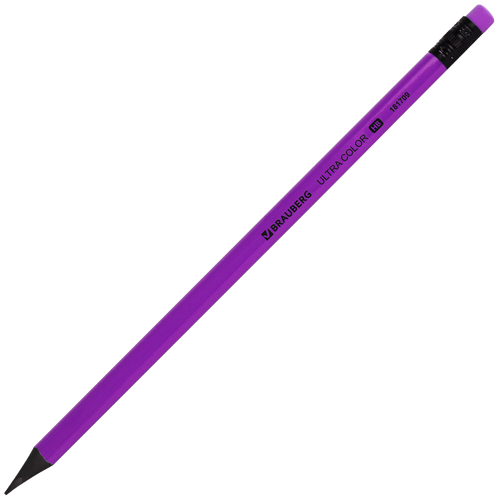 

Набор чернографитных карандашей BRAUBERG Ultra color, НВ, с ластиком, 4шт