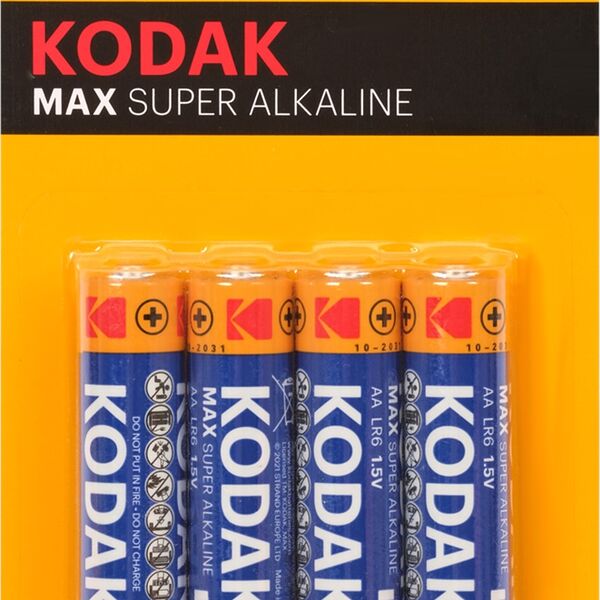 Элемент питания KODAK Max Super АА LR6, 4 шт.