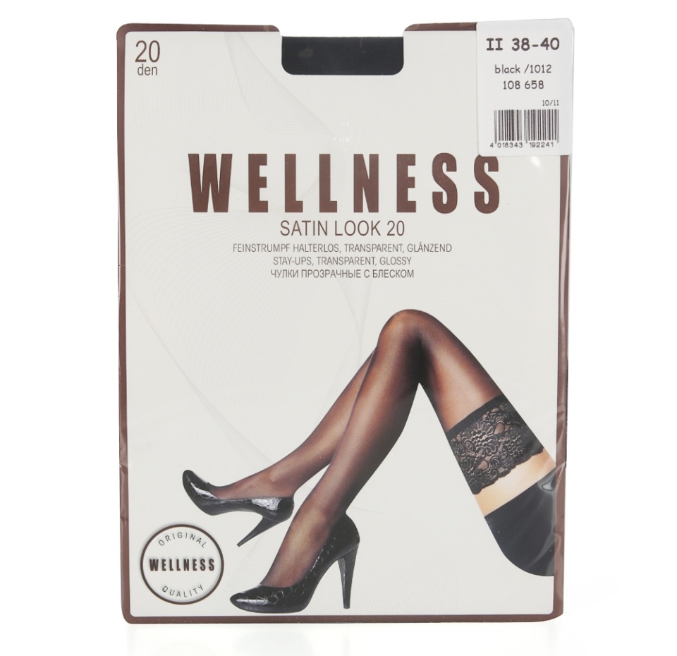 

Чулки Satin Look, Wellness, цвет 1012 (чёрный), 20 den, размер 2, Германия