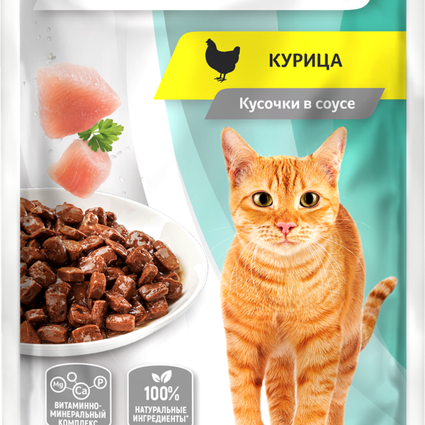 Консервы для кошек Зоогурман курица в соусе пауч