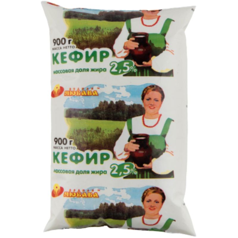 

Кефир Родная Любава 2.5%, без змж, 900 г