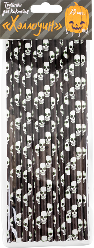 

Трубочки для коктейля HOMECLUB Хэллоуин дизайн в ассортименте, 25шт