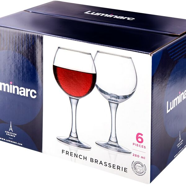 Набор бокалов для вина Luminarc French Brasserie 280 мл, 6 шт.