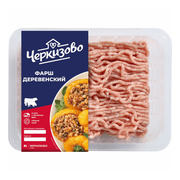 Фарш Черкизово Деревенский охлажденный свино-говяжий