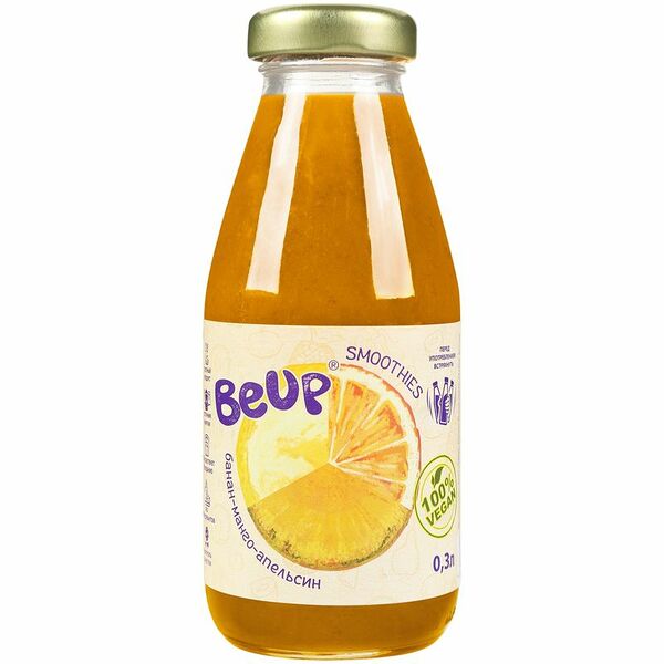 Смузи Be Up фруктовый банан манго апельсин, 300мл