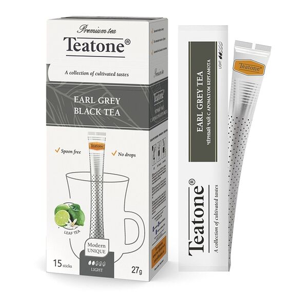 Чай чёрный Teatone с ароматом Бергамота, 15×