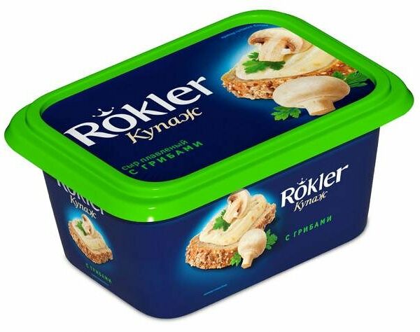 Сыр плавленый пастообразный с грибами ТМ Rokler (Роклер) 