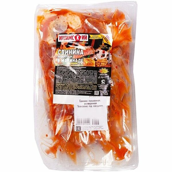 Свинина в медово-имбирном маринаде категории В охлаждённая порционная
