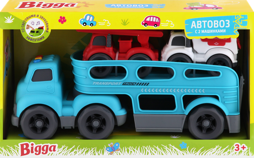 

Набор игровой BIGGA Автовоз с 2 машинками, со световыми и звуковыми эффектами, 3 предмета Арт. CB843230