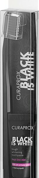 Набор зубная щетка Curaprox Black Is White CS5460 Черная + Миниверсия зубной пасты Black Is White
