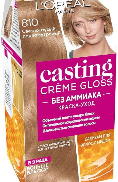 Краска-уход для волос Loreal Paris Casting Creme Gloss 810 Светло-русый перламутровый
