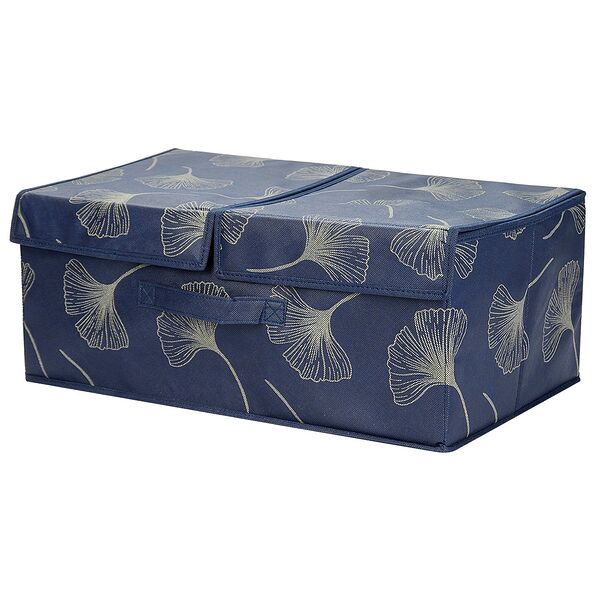 Кофр для хранения Домовой Гинкго, 50х30х20 см, с крышкой, нетканый материал