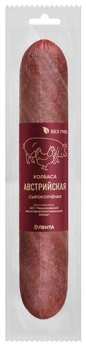 

Колбаса Лента Австрийская сырокопченая вес