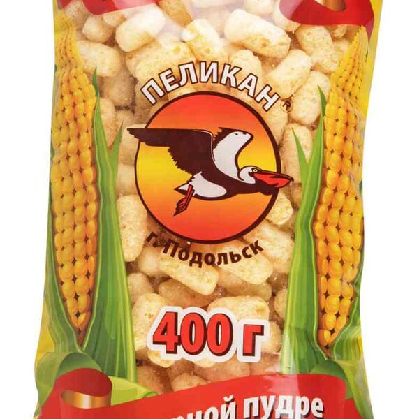 Кукурузные палочки Пеликан в сахарной пудре