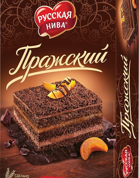 Торт Русская нива Бисквитный пражский 300г