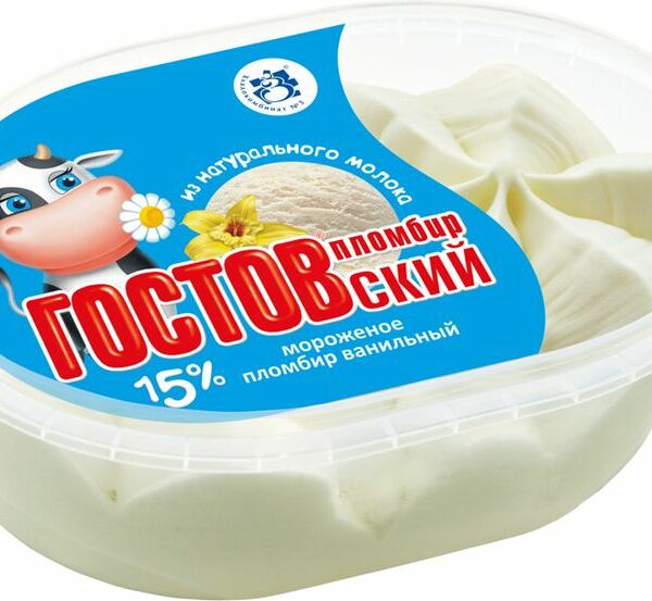 Мороженое Гостовский пломбир ванильный (Хладокомбинат № 3)