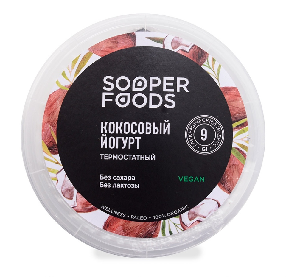 

Йогурт термостатный кокосовый, Sooperfoods, 180 г, Россия