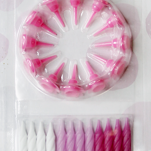 Свеча праздничная Pink 6,5см Арт. СВ12, 12шт
